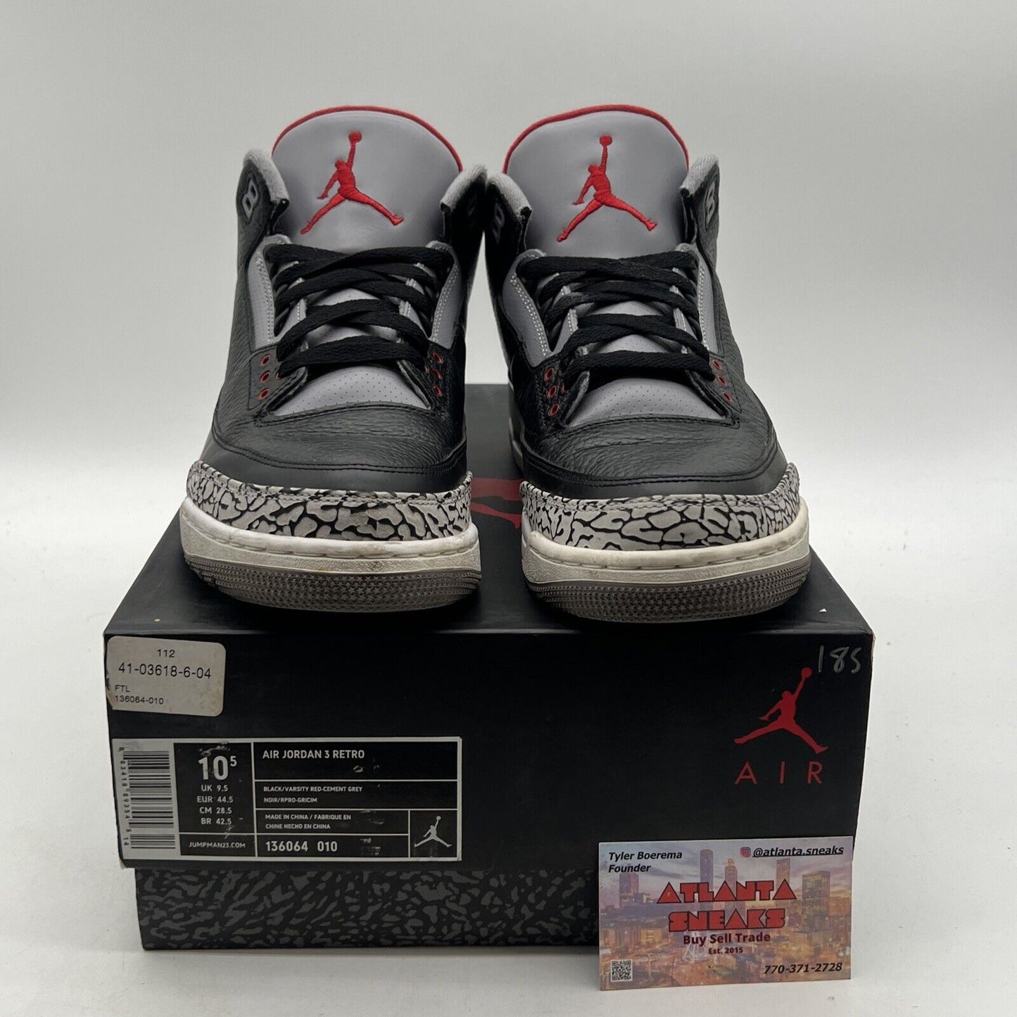 Size 10.5 - Jordan 3 Retro release 2011 (136064-010)
