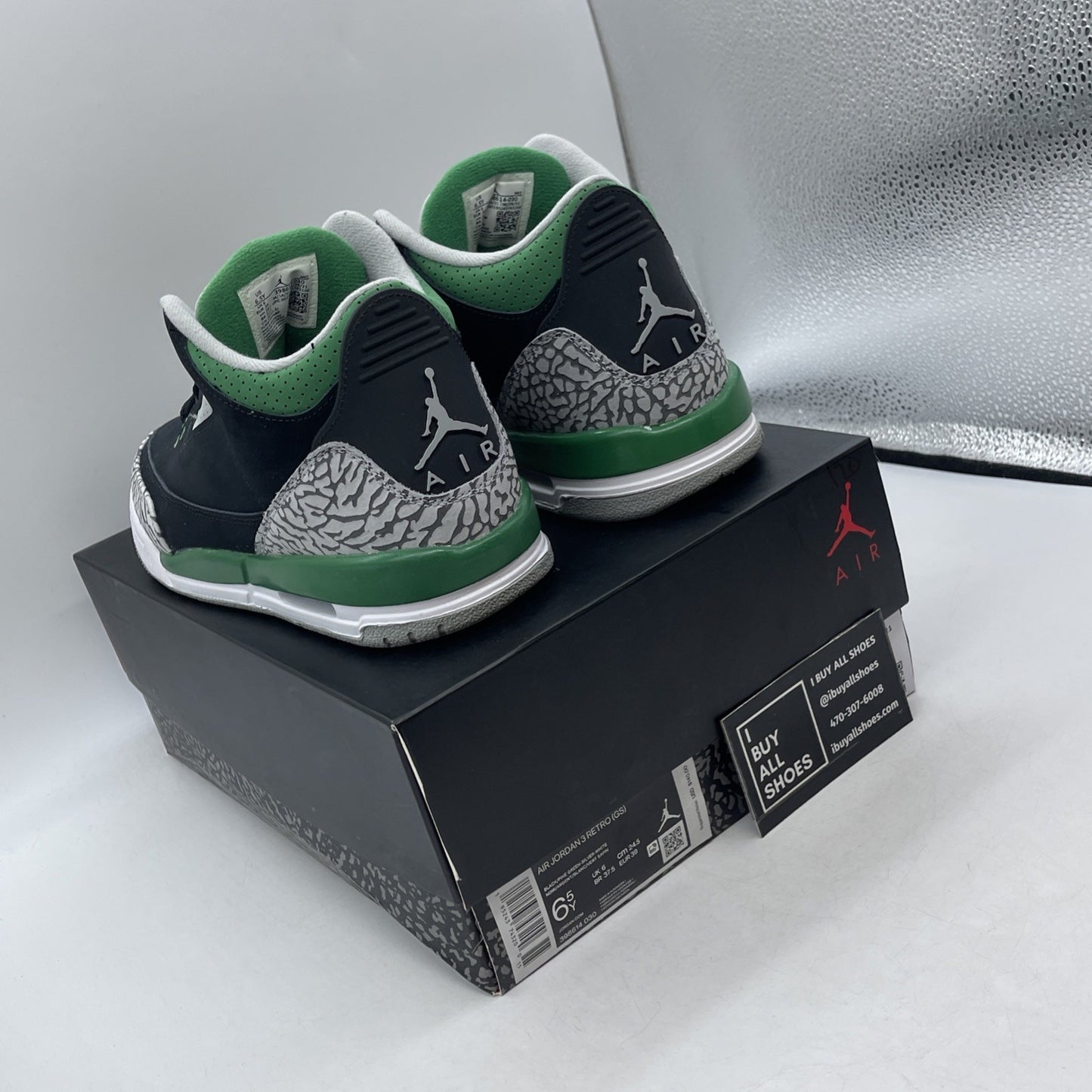 Size 6.5Y - Air Jordan 3 Retro Mid Pine Green (398614-030)