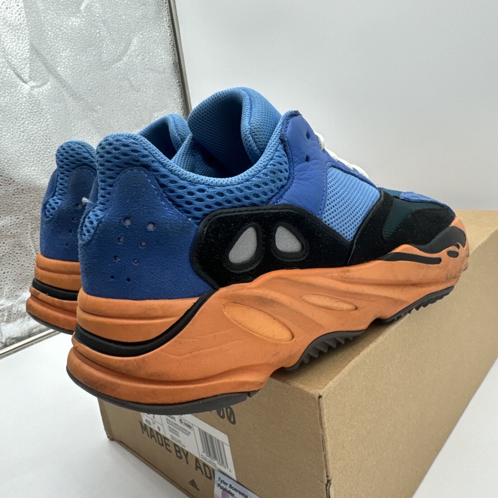 Size 9.5 - adidas Yeezy Boost 700 Bright Blue Orange Boost Image With Box OG All