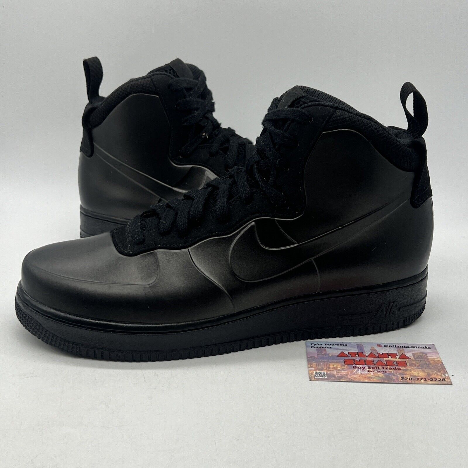 Size 10 - Nike Air Force 1 Foamposite Cup Triple Black (AH6771-001)
