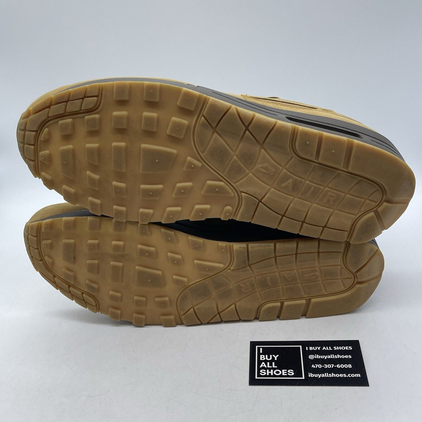 Size 11.5 - Nike Air Max 1 QS Flax Brown Black Suede (704997-200)