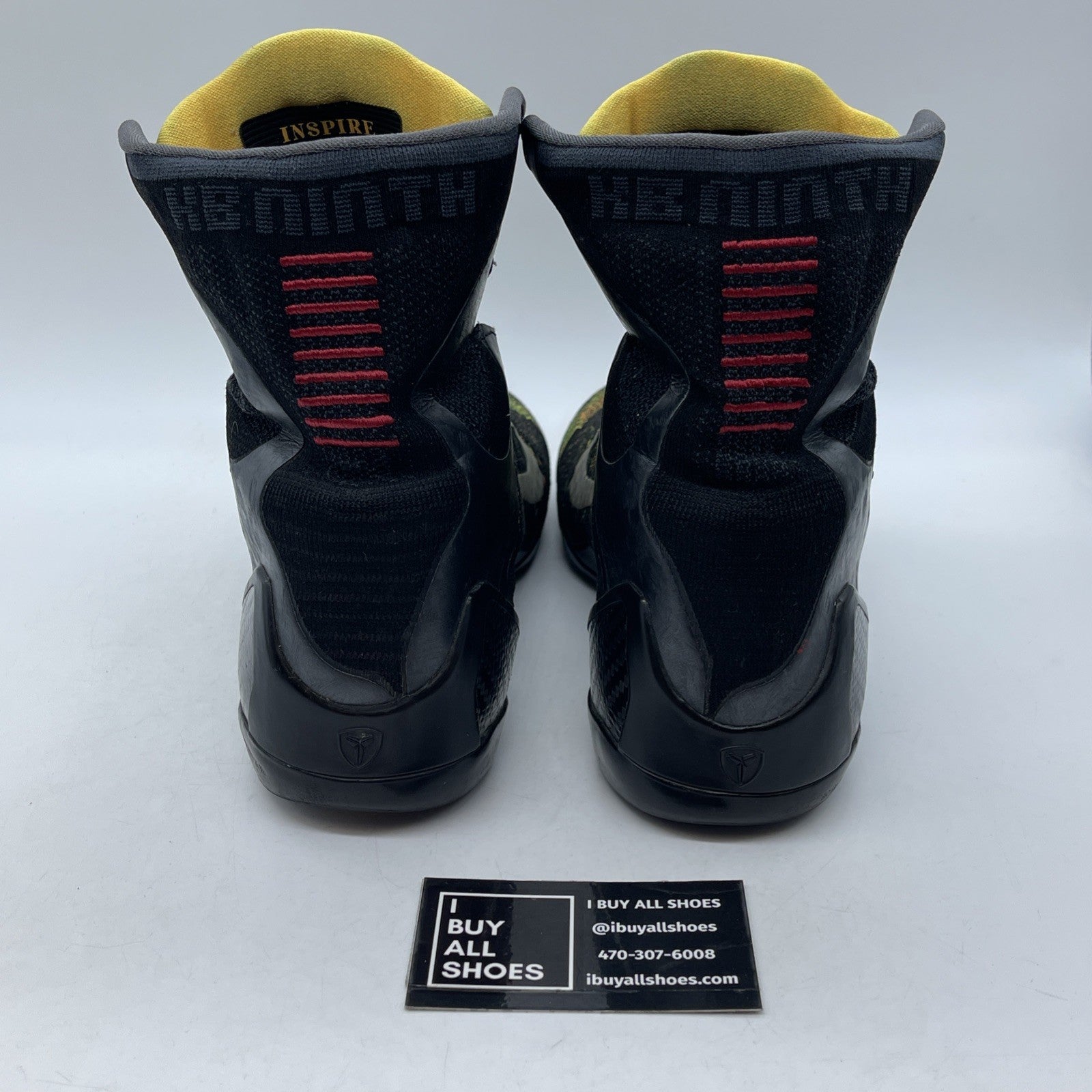 Size 9.5 - Nike Kobe 9 Elite Inspiration Black Yellow Suede (630847-004)