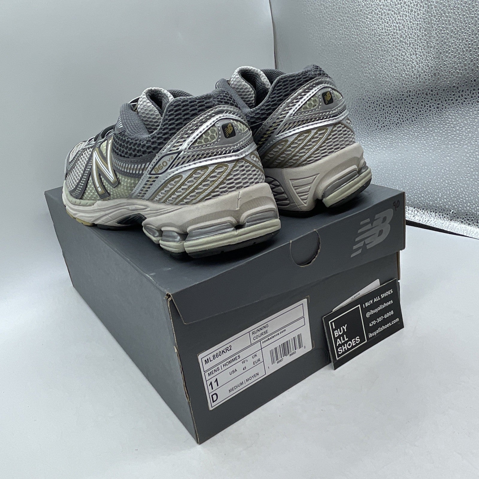 Size 11 - New Balance 860v2 Rain Cloud Magnet (ML860KR2)