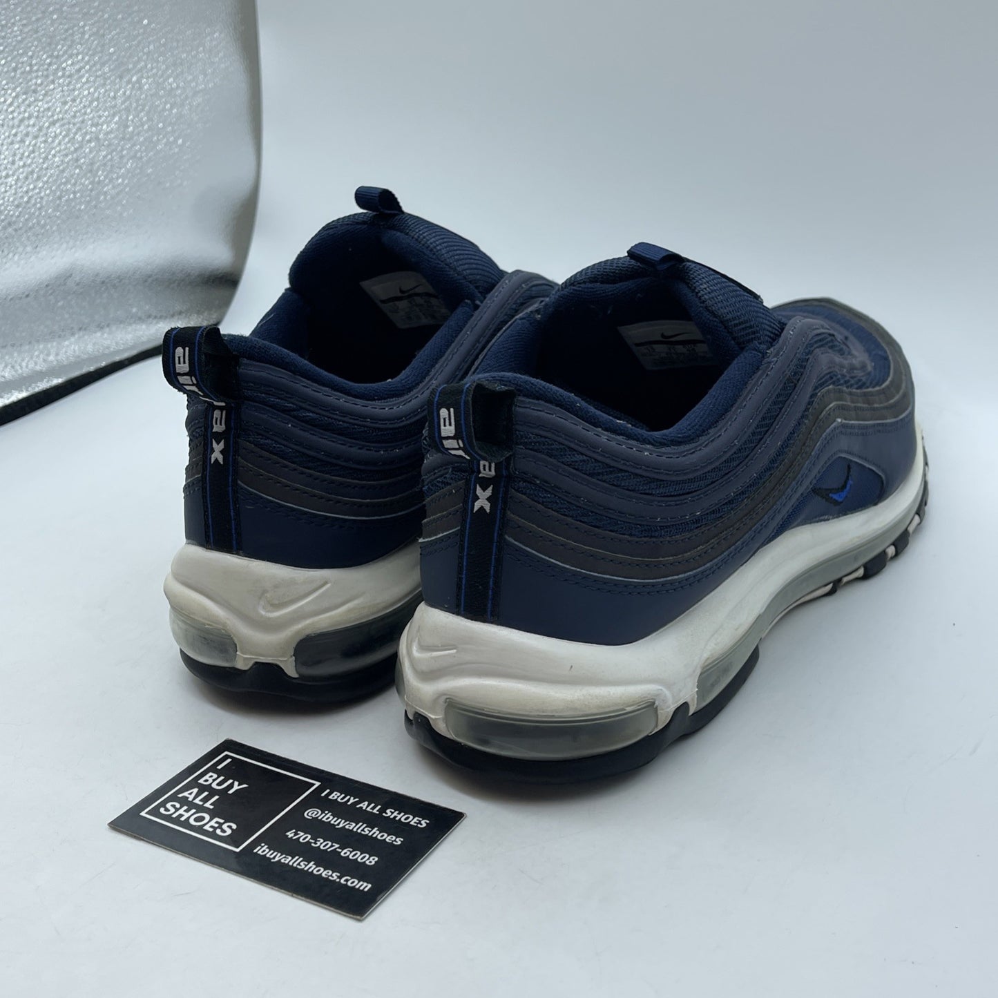 Size 12 - Nike Air Max 97 Obsidian Blue Suede Leather (921826-402)