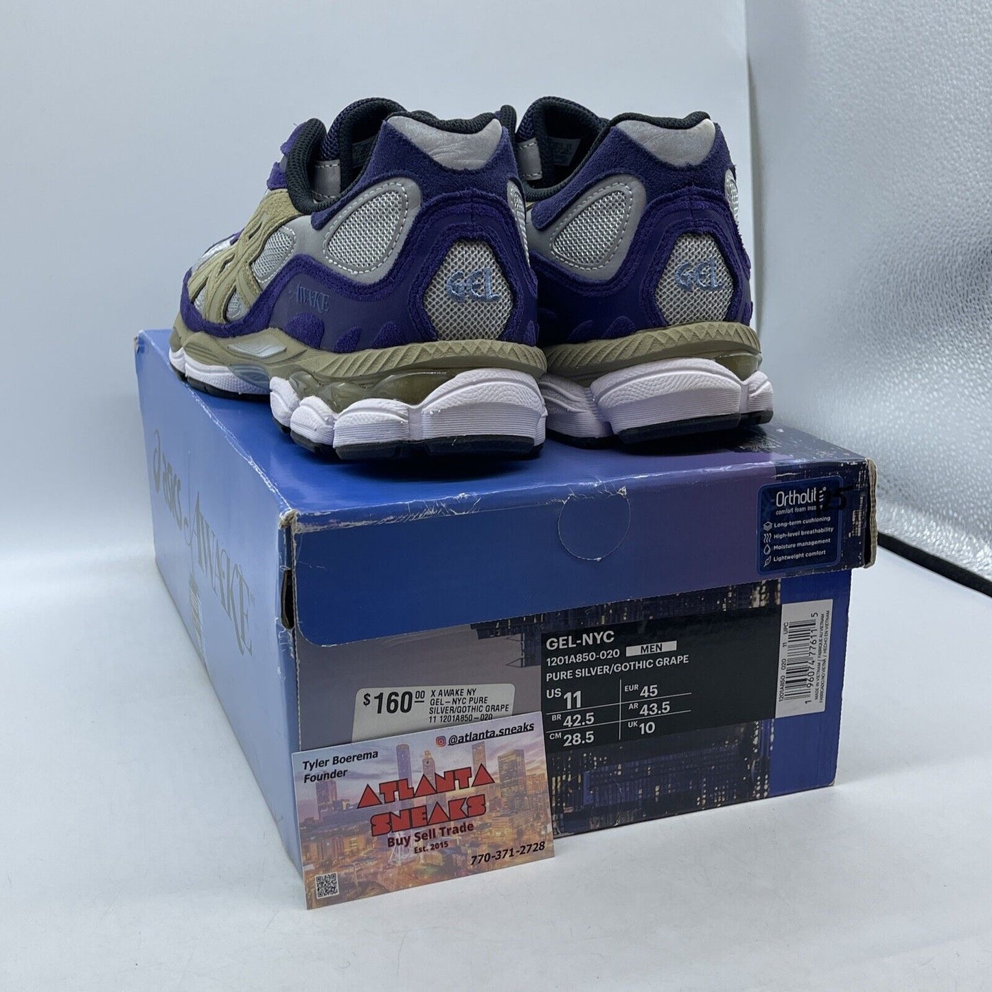 Size 11 - ASICS Awake NY x Gel NYC Purple Gold Suede Leather (1201A850-020)