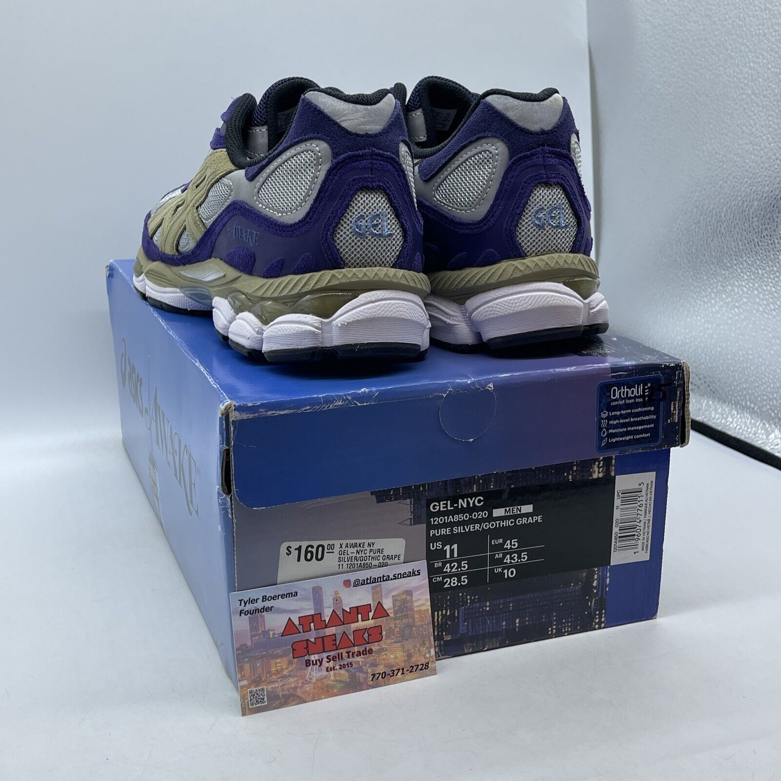 Size 11 - ASICS Awake NY x Gel NYC Purple Gold Suede Leather (1201A850-020)