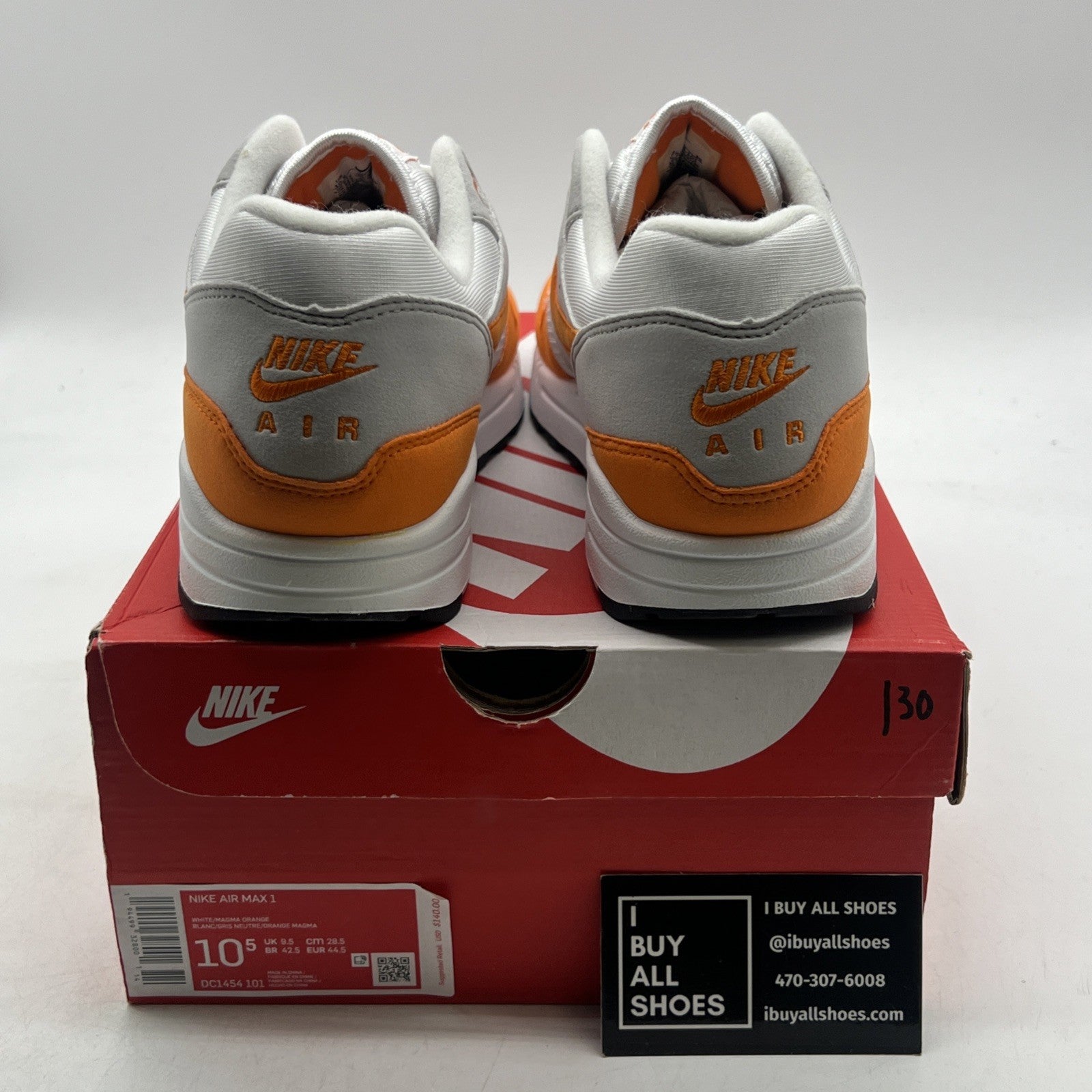 Size 10.5 - Nike Air Max 1 Magma Orange (DC1454-101)