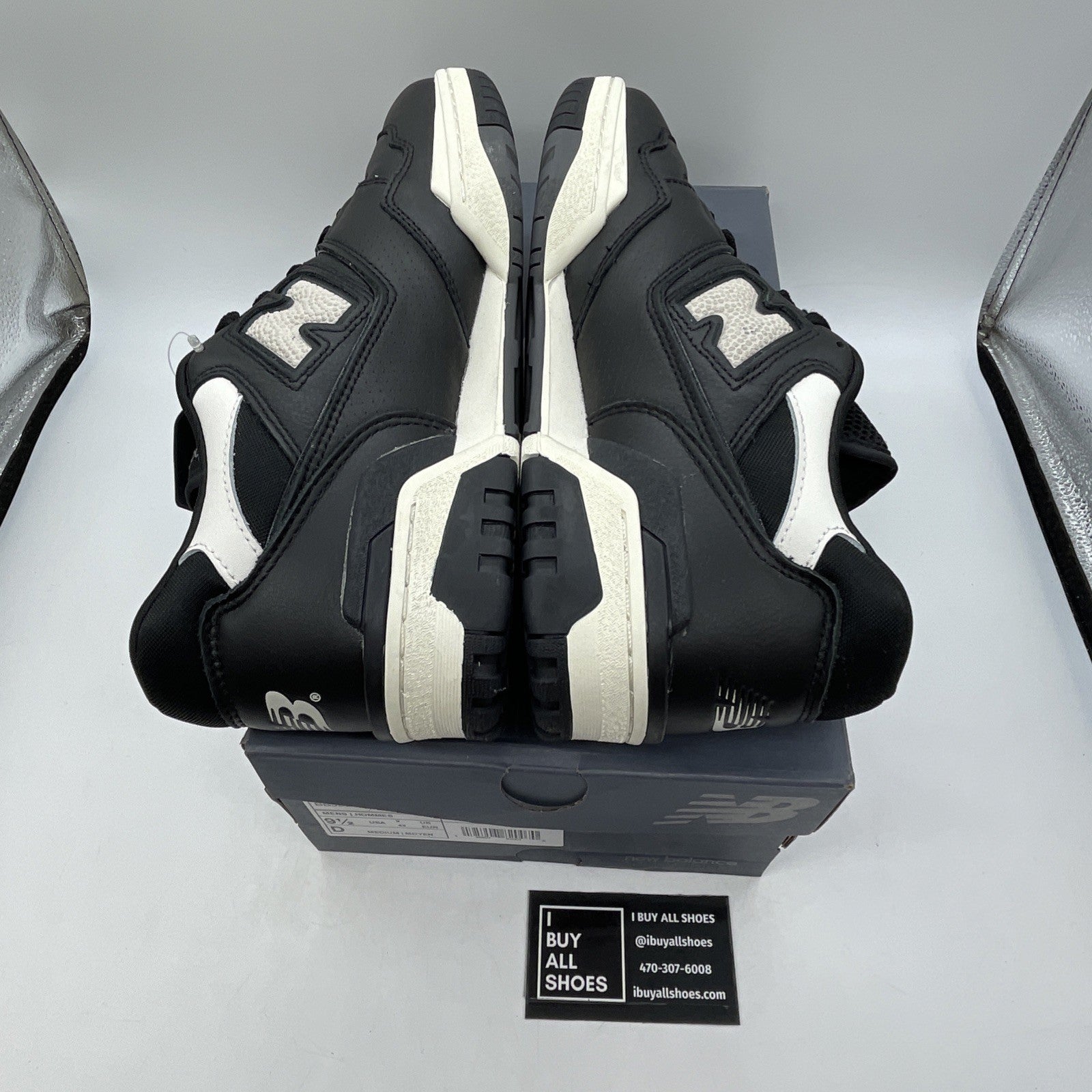 Size 9.5 - New Balance 550 Panda Black White Leather (BB550LBW)