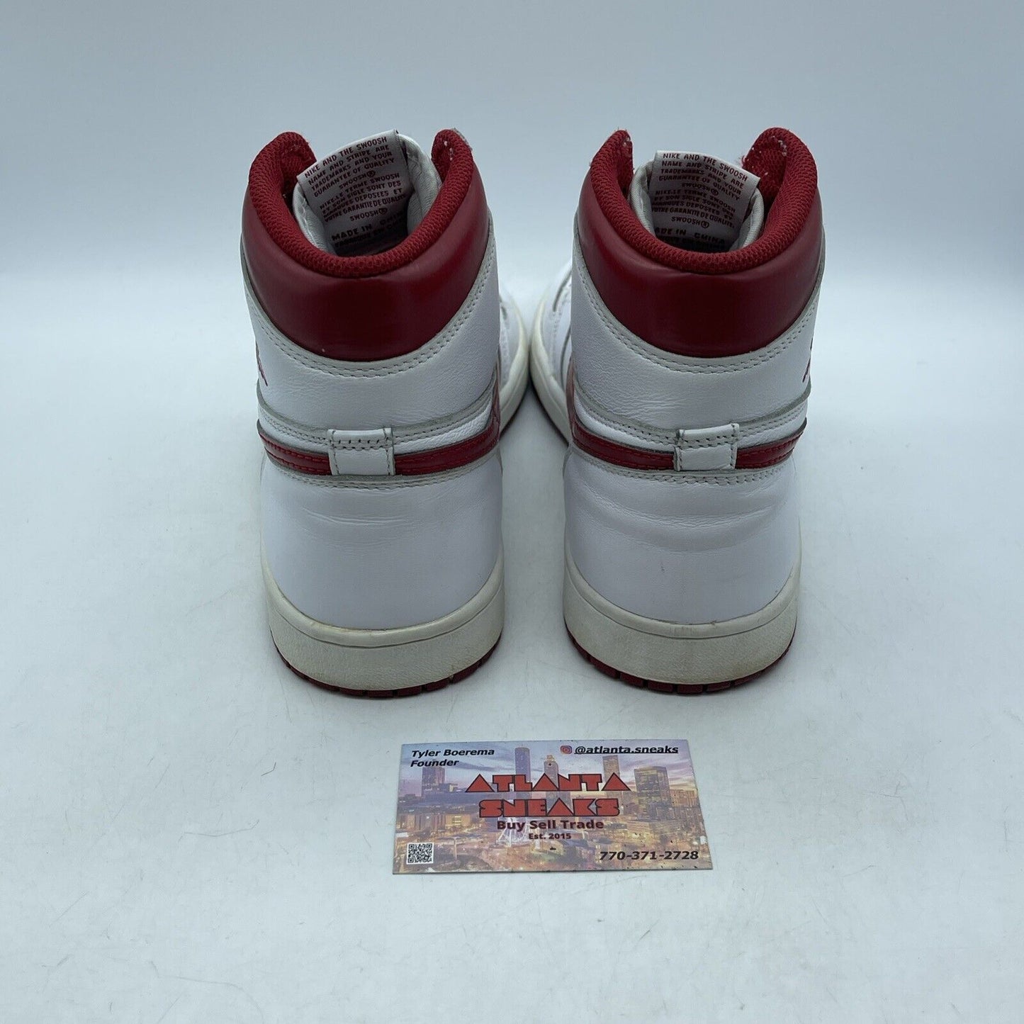 Size 9 - Air Jordan 1 Retro OG High Metallic Red White Leather (555088-103)