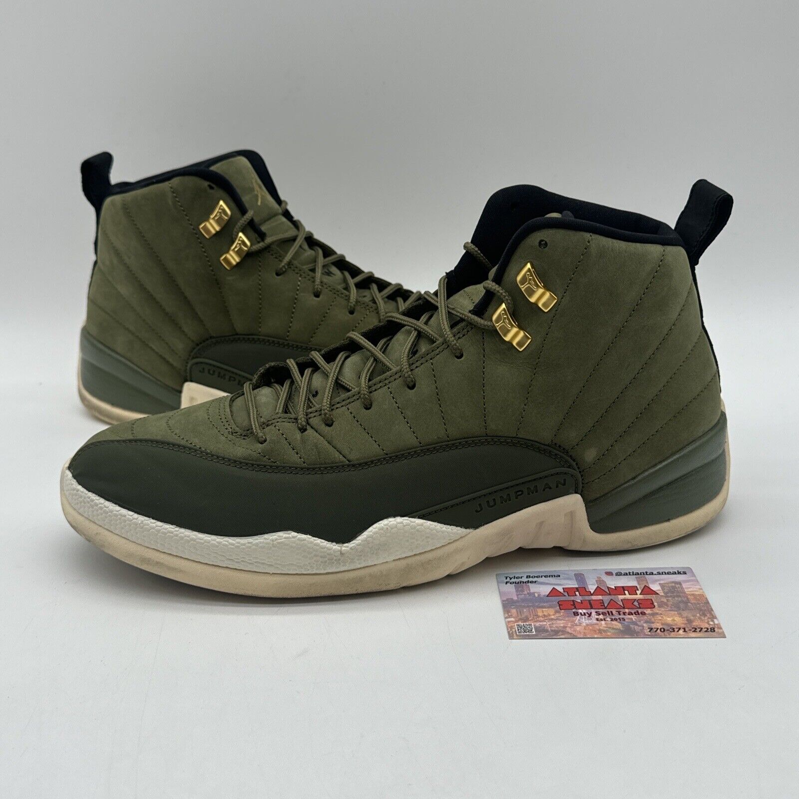 Size 13 - Jordan 12 Retro CP3 Class of 2003 2018 Green Gold Rare Size Cream