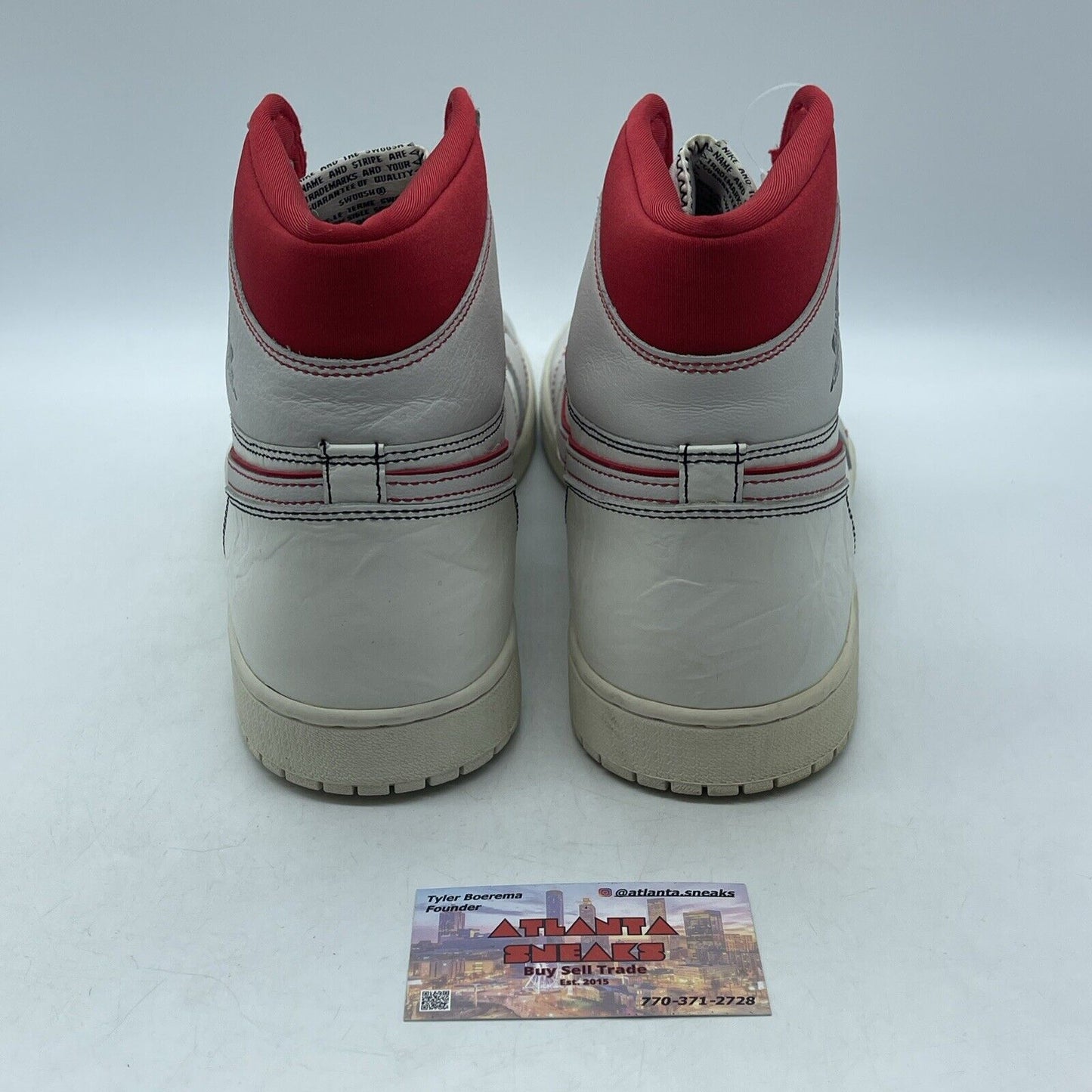 Size 15 - Air Jordan 1 Retro OG High Phantom Red Suede Tan Leather (555088-160)