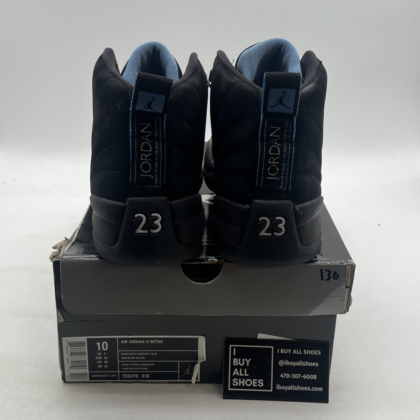 Size 10 - Air Jordan 12 Retro 2009 Nubuck (130690-018)