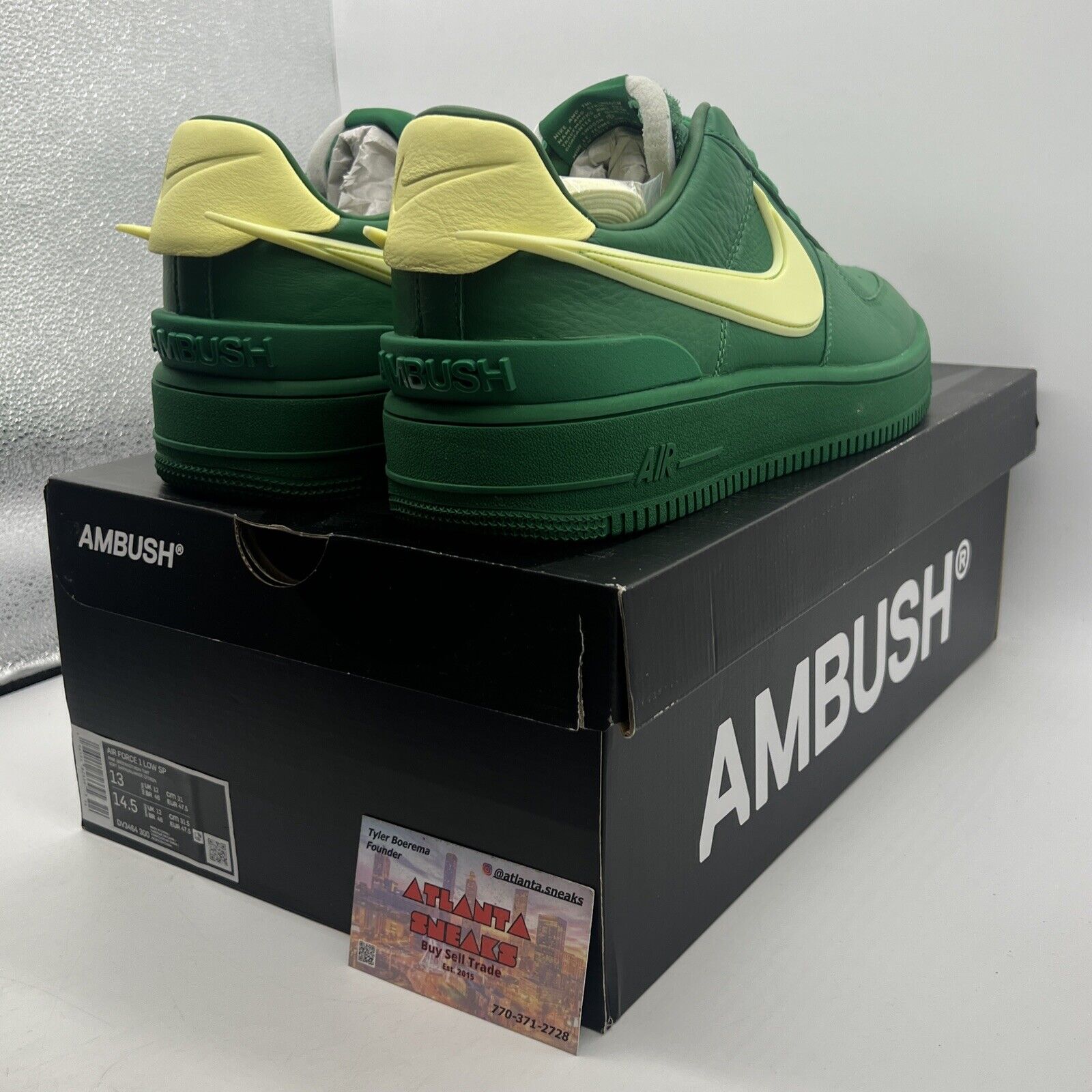 Size 13 - Nike AMBUSH x Air Force 1 Low Pine Green Leather (DV3464-300)