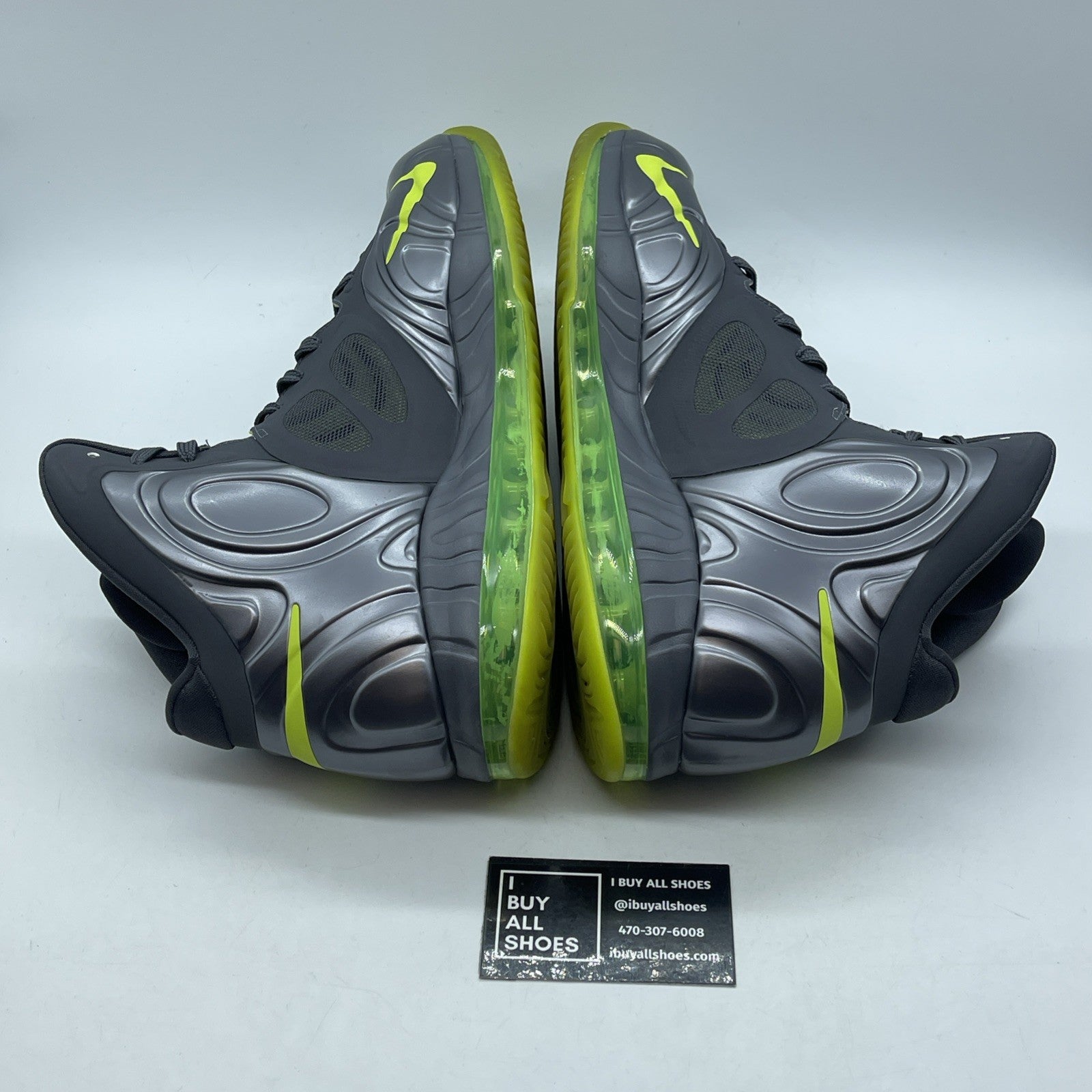 Size 13 - Nike Air Max Hyperposite Atomic Green Grey Leather (524862-003)