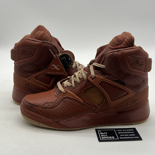 Size 9.5 - Reebok The Pump Certified x Social Status Brown Orange woven NWB