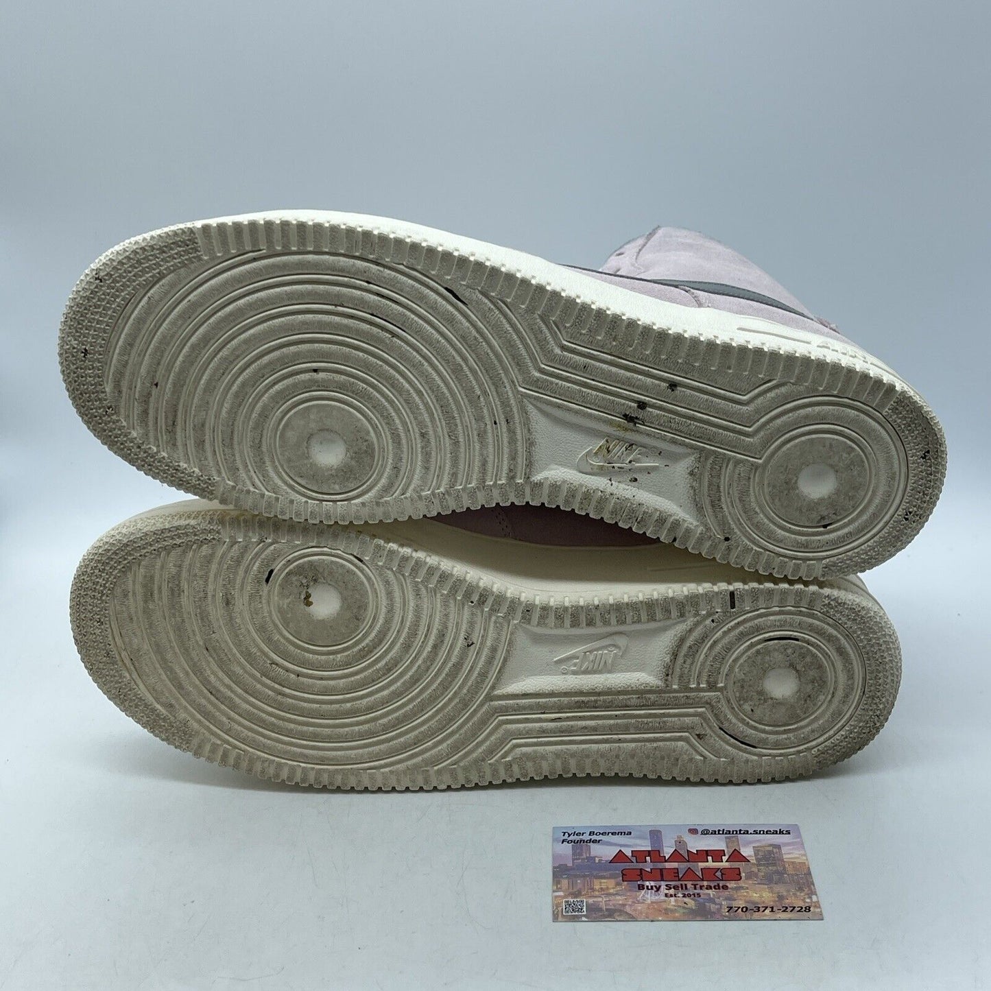 Size 12 - Nike Air Force 1 '07 High Arctic Pink Grey Suede White (315121-611)