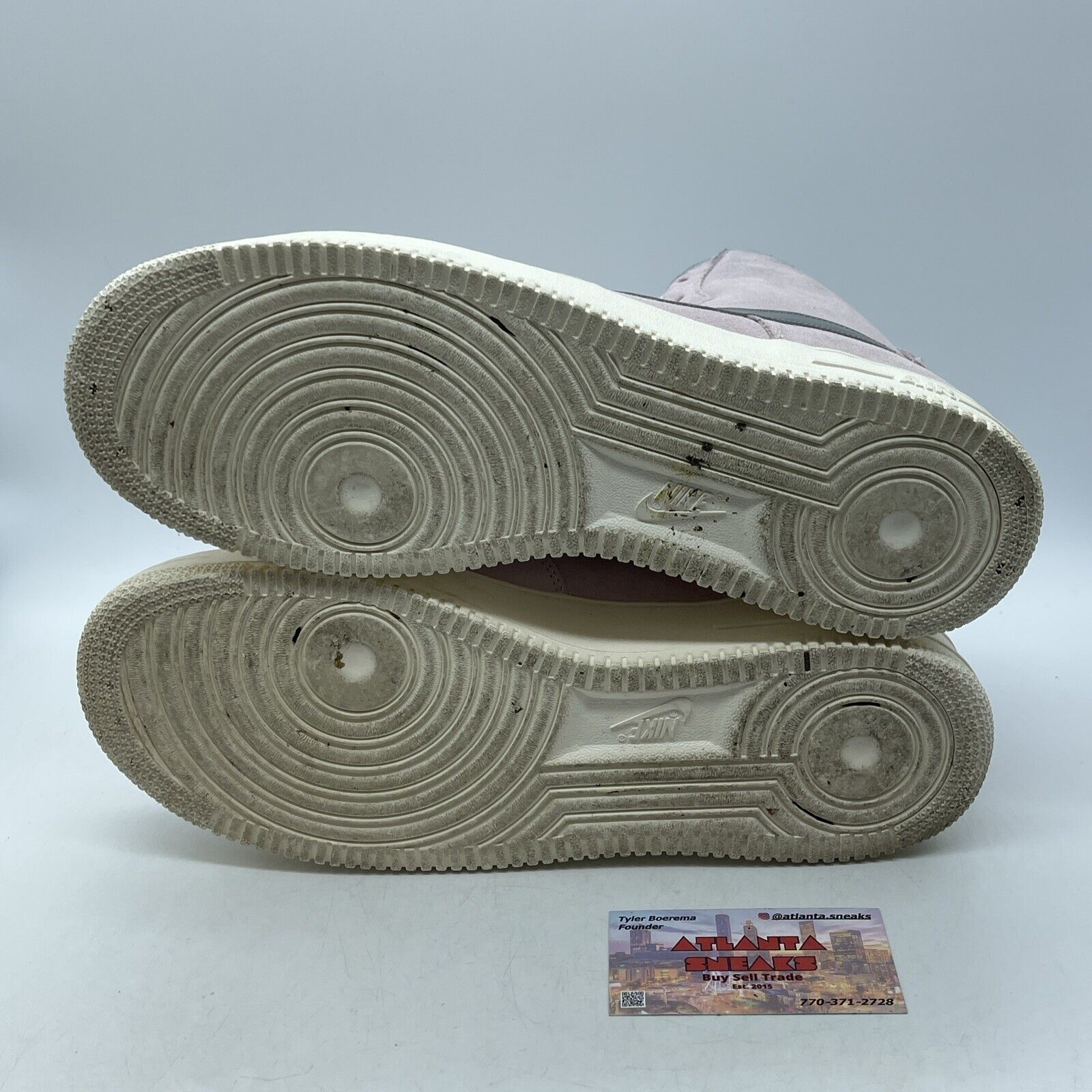 Size 12 - Nike Air Force 1 '07 High Arctic Pink Grey Suede White (315121-611)