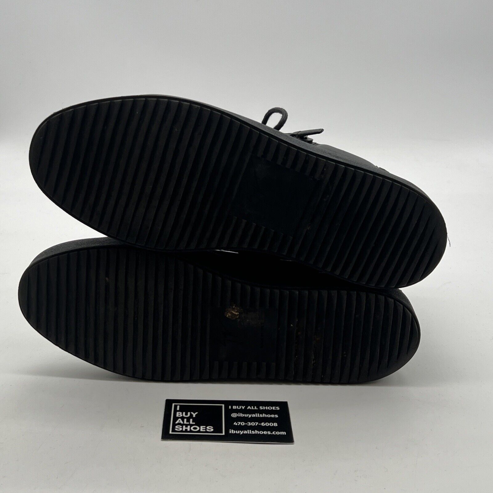 Size 10 - Giuseppe Zanotti Metal Signature Logo Black Leather High Top Sneaker