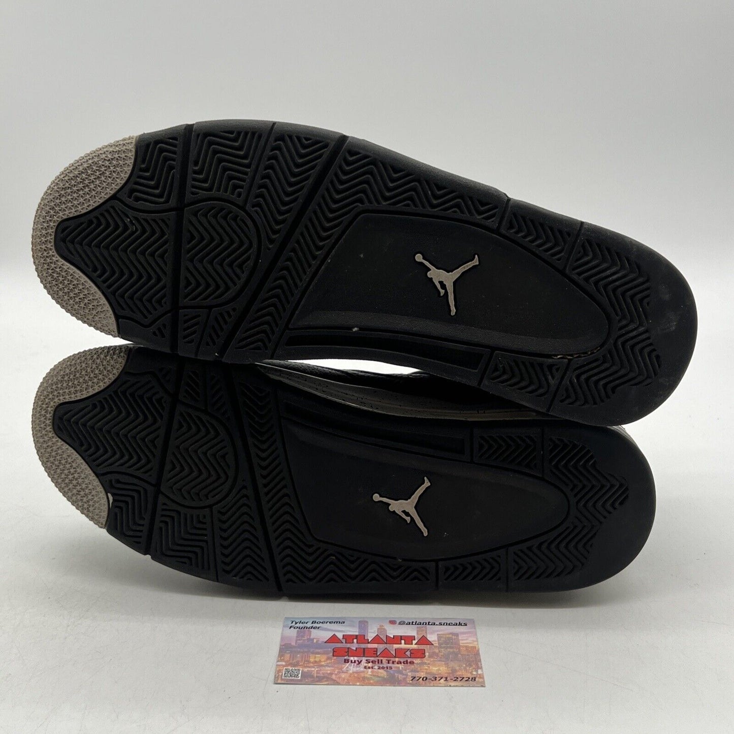 Size 10.5 - Jordan 4 Retro LS oreo 2015 Black Grey Leather (314254-003)