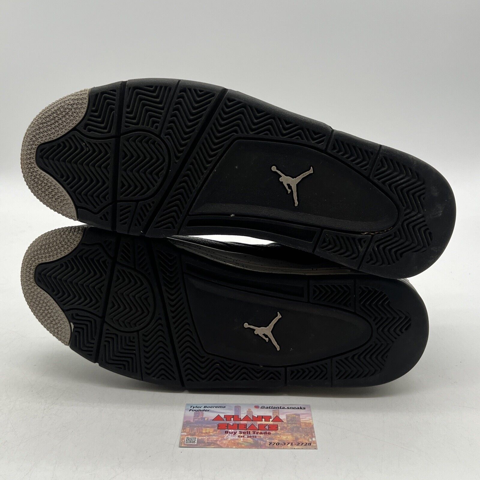 Size 10.5 - Jordan 4 Retro LS oreo 2015 Black Grey Leather (314254-003)