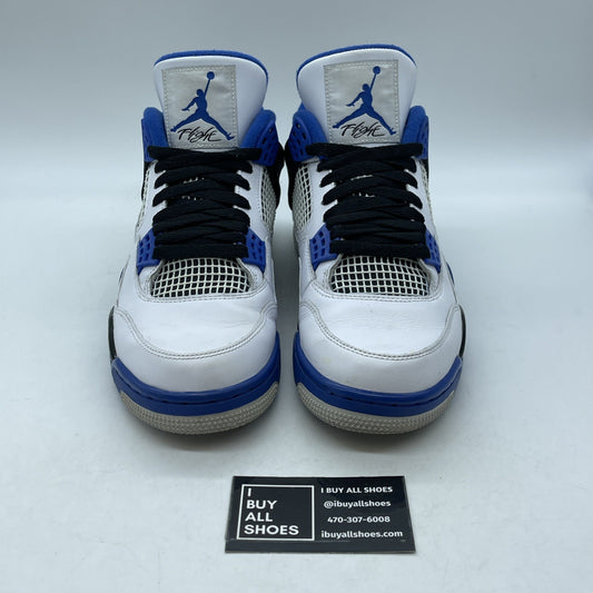 Size 9.5 - Jordan 4 Retro Mid Motorsports Blue White Leather (308497-117)