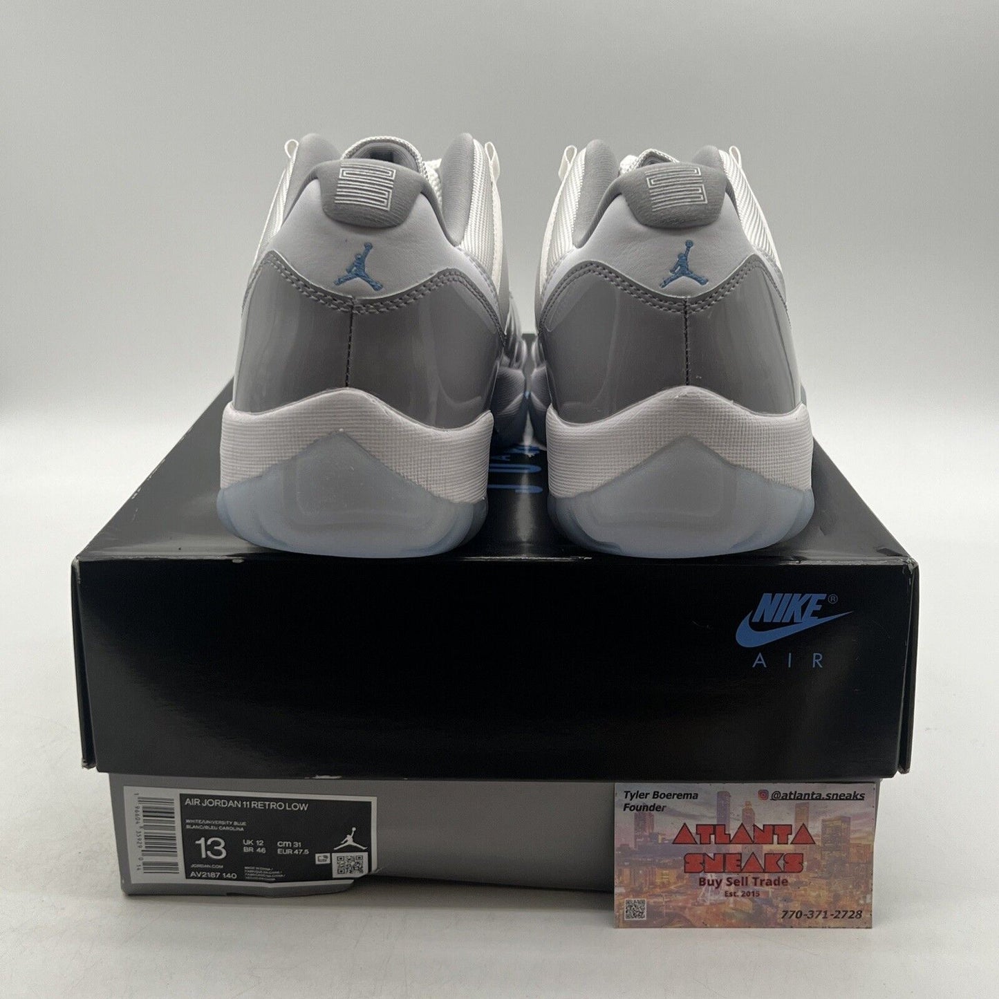 Size 13 - Air Jordan 11 Retro Low Cement Grey White Leather  (AV2187-140)