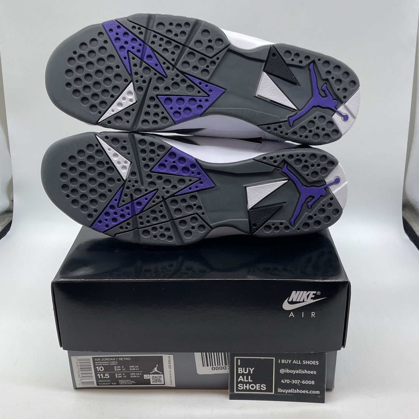 Size 10 - Air Jordan 7 Retro Flint Grey White Suede Leather (CU9307-100)