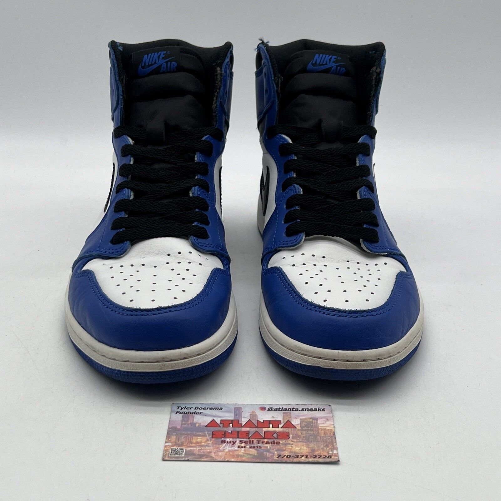 Size 12 - Jordan 1 Retro High OG Game Royal 2018 Black White Blue (555088-403)