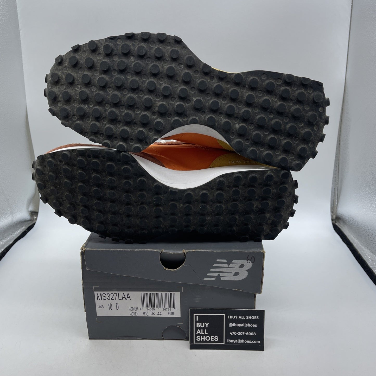 Size 10 - New Balance 327 Marine Blue Orange (MS327LAA)