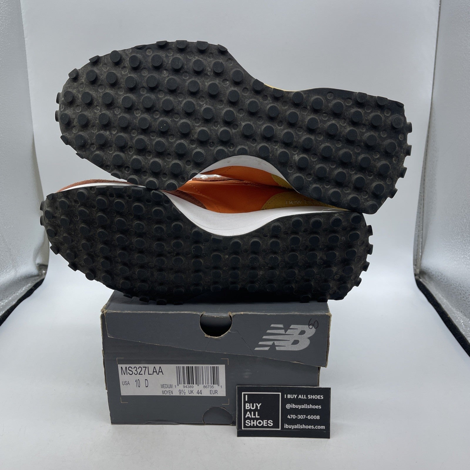 Size 10 - New Balance 327 Marine Blue Orange (MS327LAA)