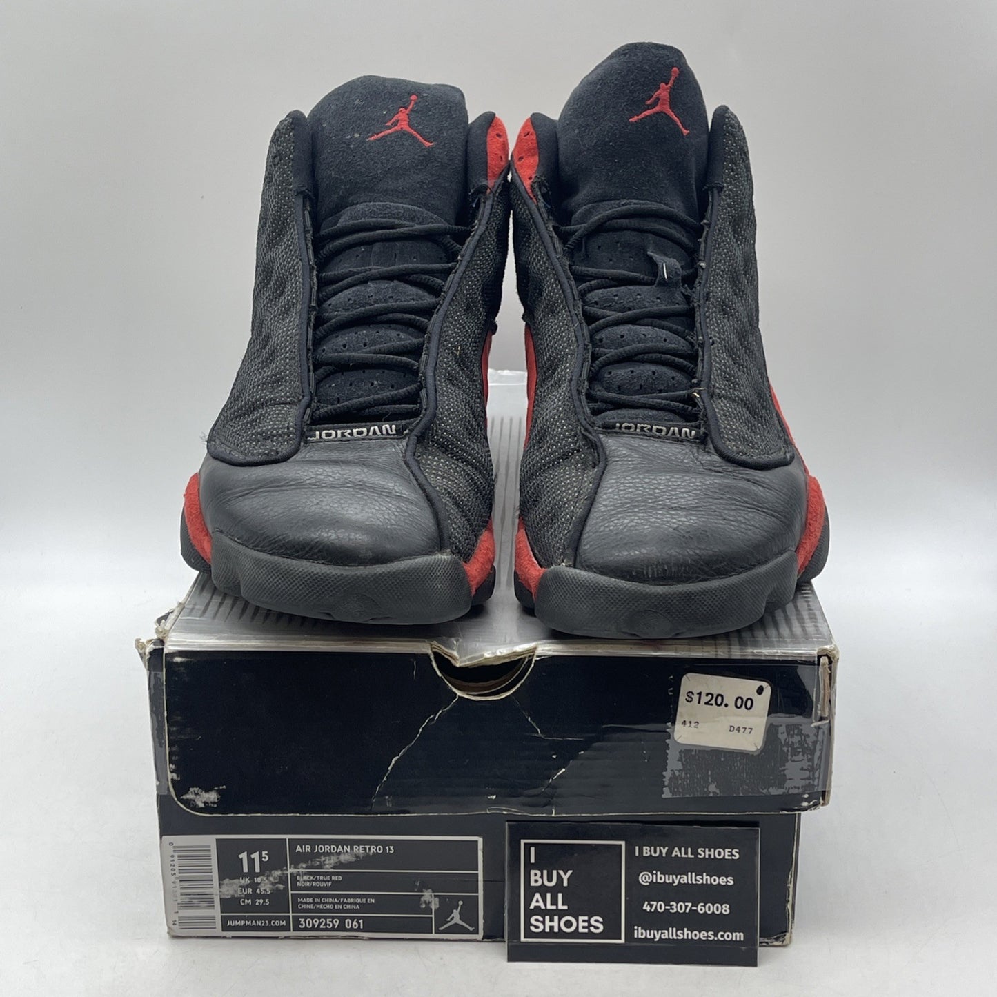Size 11.5 - Air Jordan 13 Retro 2004 Bred (309259-061)