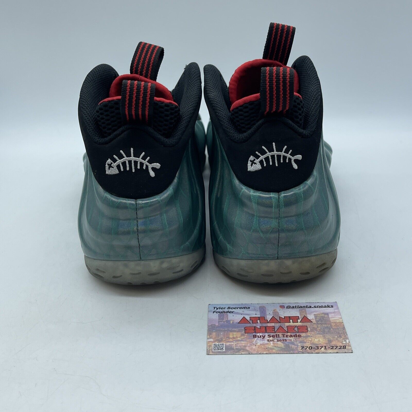 Size 12.5 - Nike Air Foamposite One PRM Gone Fishing Green Blue (575420-300)