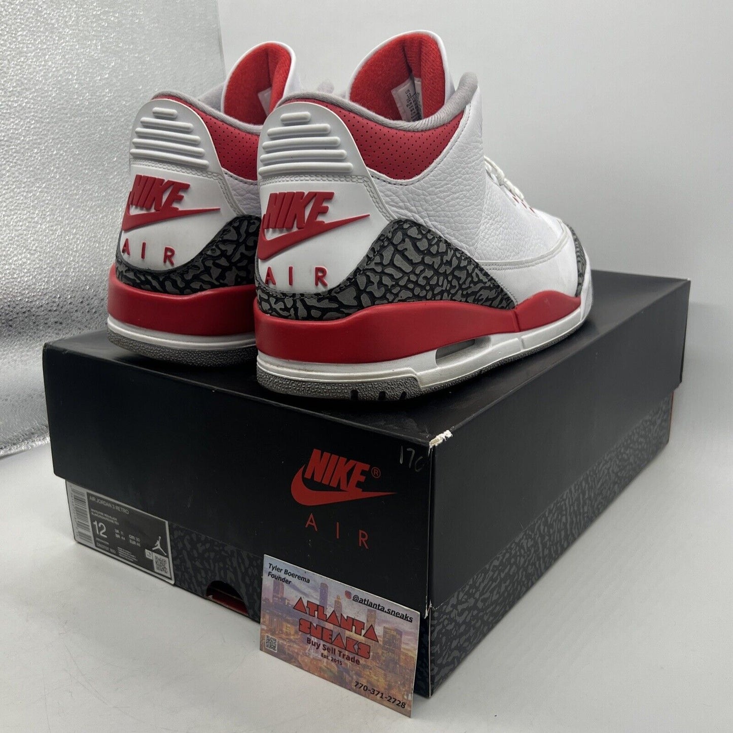 Size 12 - Jordan 3 Retro Mid Fire Red White Black Leather (DN3707-160)