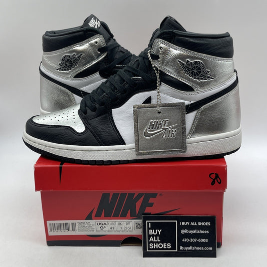 Size 9.5 - Air Jordan 1 High OG Metallic Silver (CD0461-001)