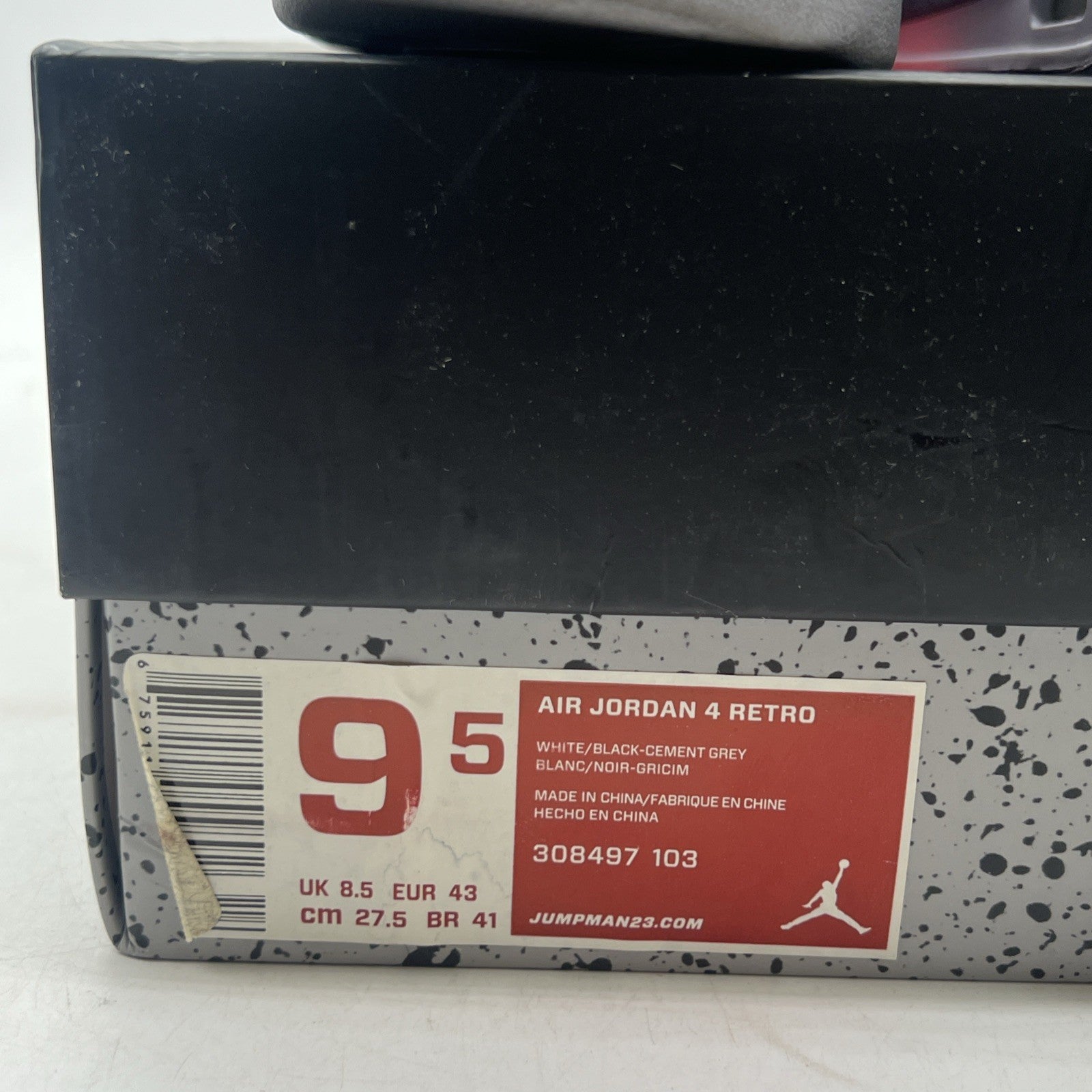 Size 9.5 - Air Jordan 4 Retro Cement 2012 (308497-103)