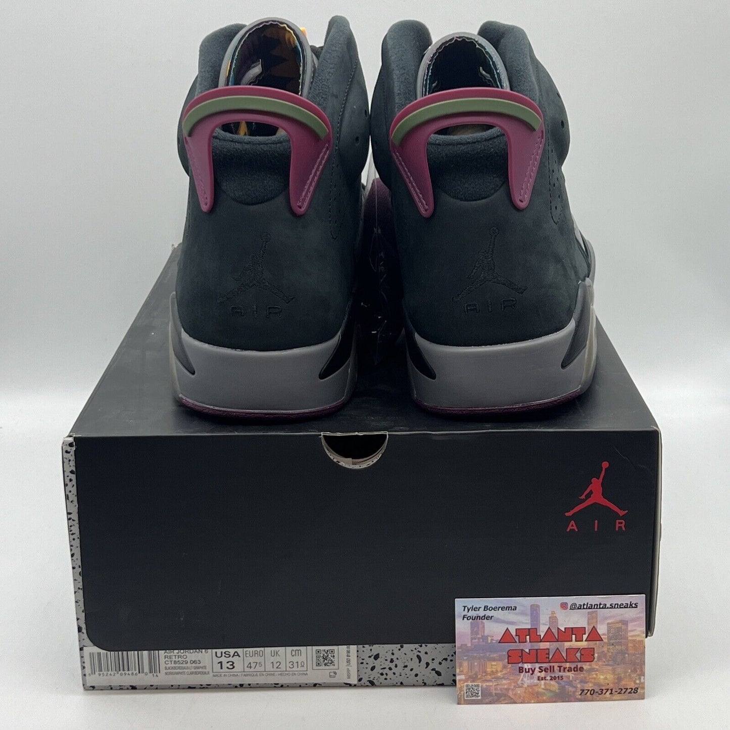 Size 13 - Jordan 6 Bordeaux Brand New Og All Grey Black