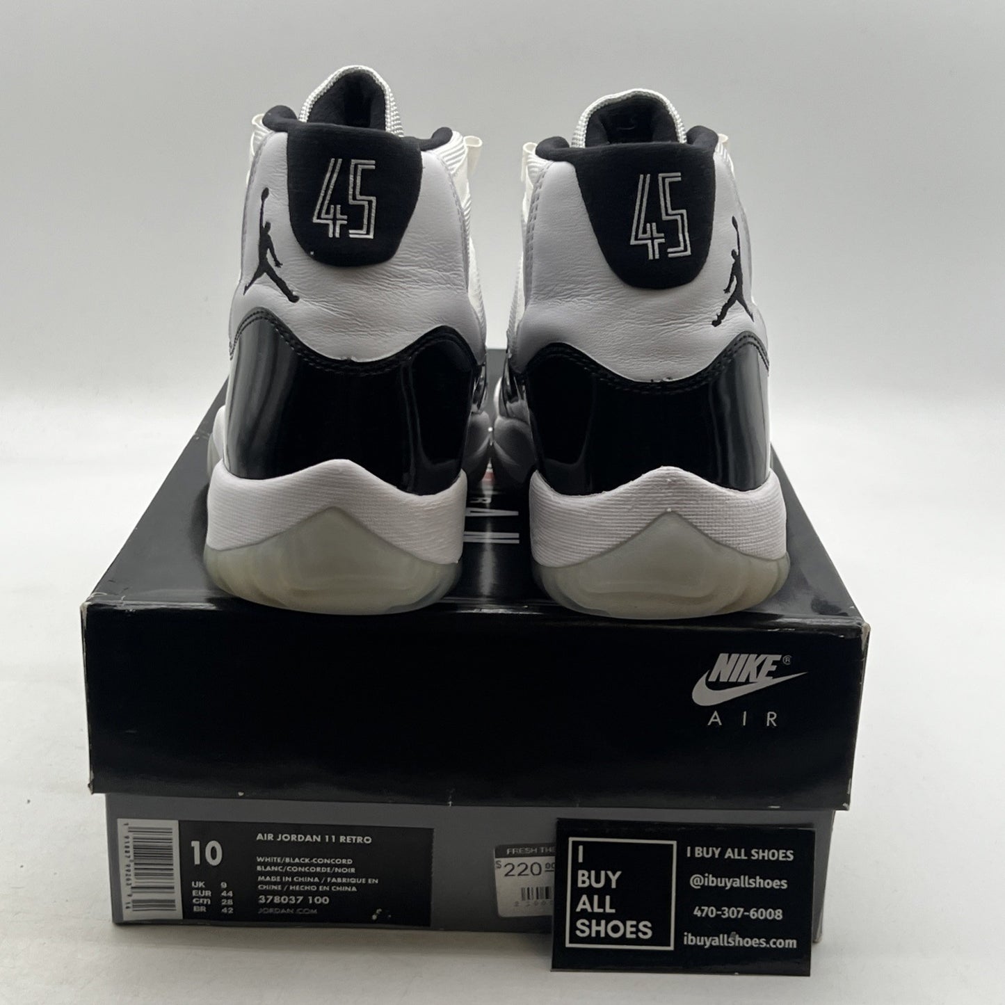 Size 10 - Air Jordan 11 Retro High Concord (378037-100)