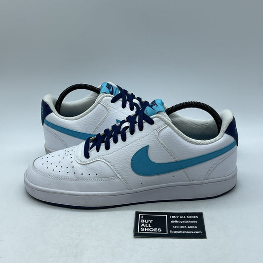 Size 12 - Nike Court Vision Low White Turquoise Blue (DM1187-100)