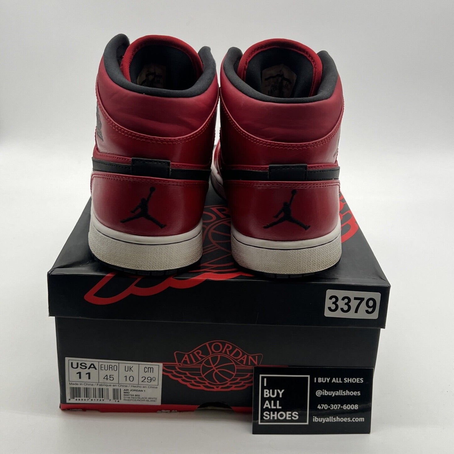 Size 11 - Air Jordan 1 Retro Mid Gym Red (554724-602)
