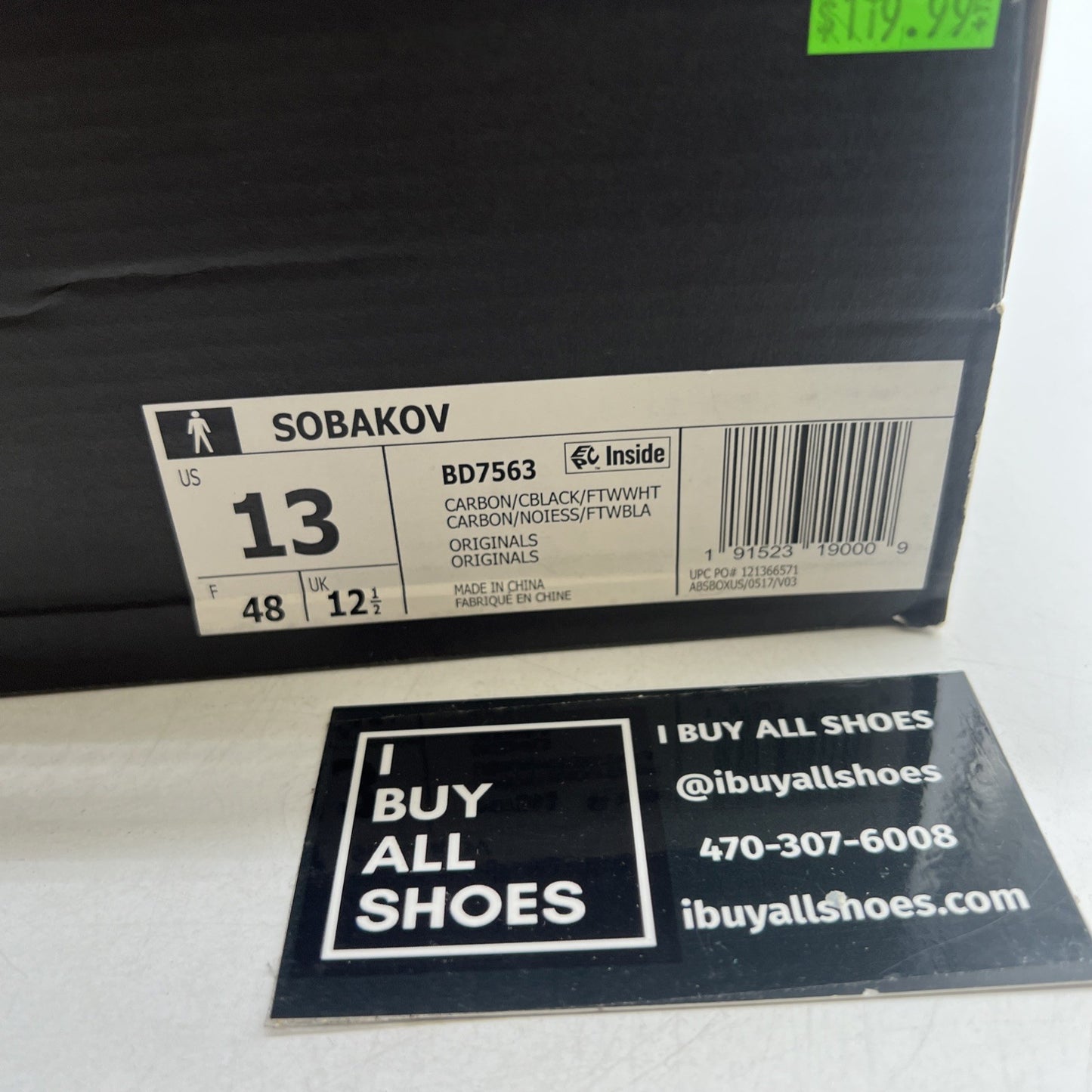 Size 13 - Adidas Sobakov Carbon (BD7563)