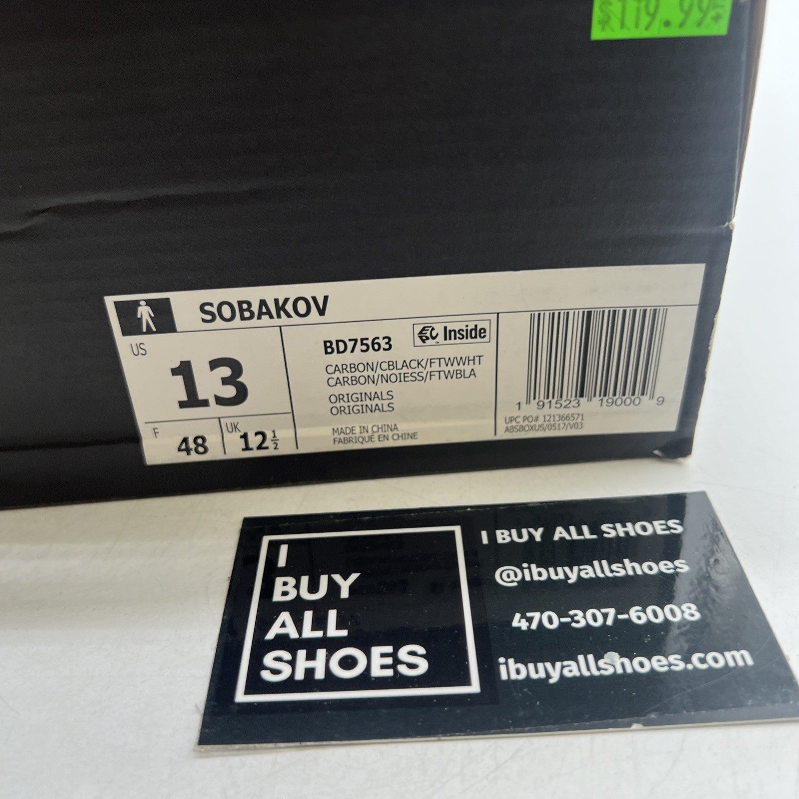 Size 13 - Adidas Sobakov Carbon (BD7563)