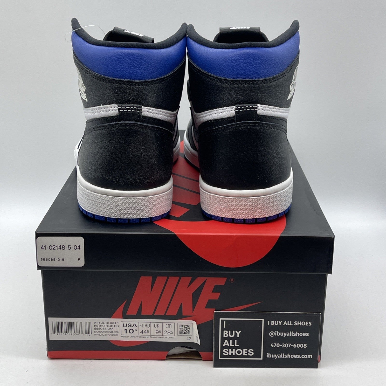Size 10.5 - Jordan 1 Retro OG High Royal Toe Blue White (555088-041)