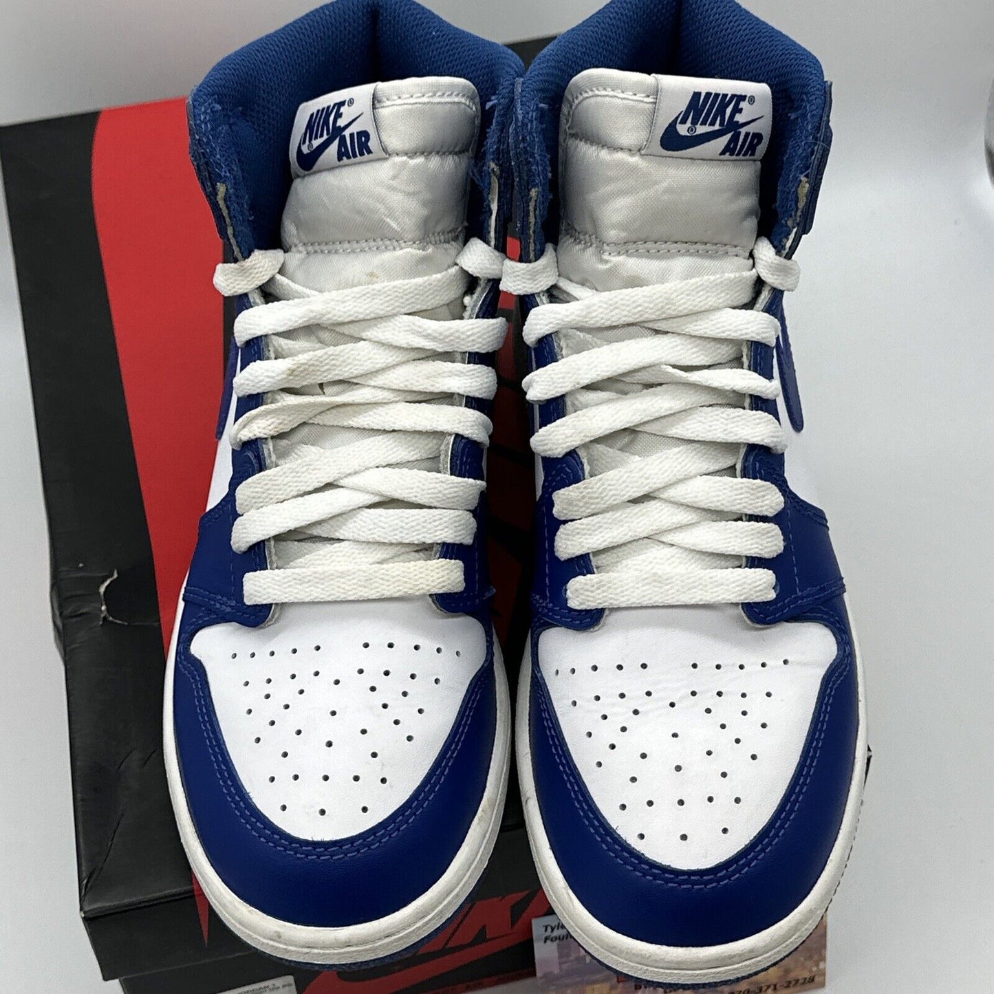 Nike Air Jordan 1 I Retro High OG GS STORM BLUE Youth sz 5.5 Y 575441 127 BG