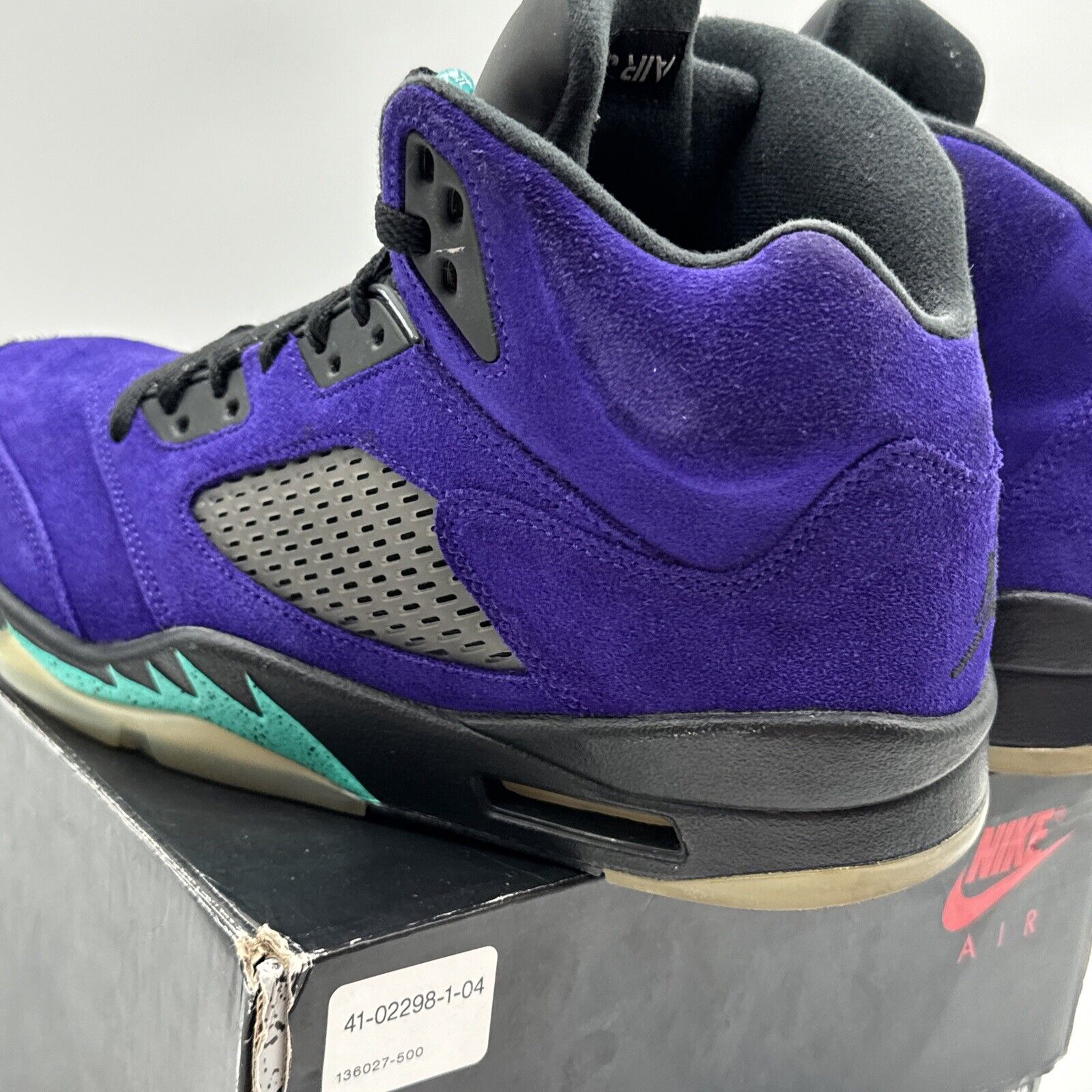 Size 9.5 - Jordan 5 Retro Alternate Grape 2020 Purple Suede Aqua Icy Sole OG All