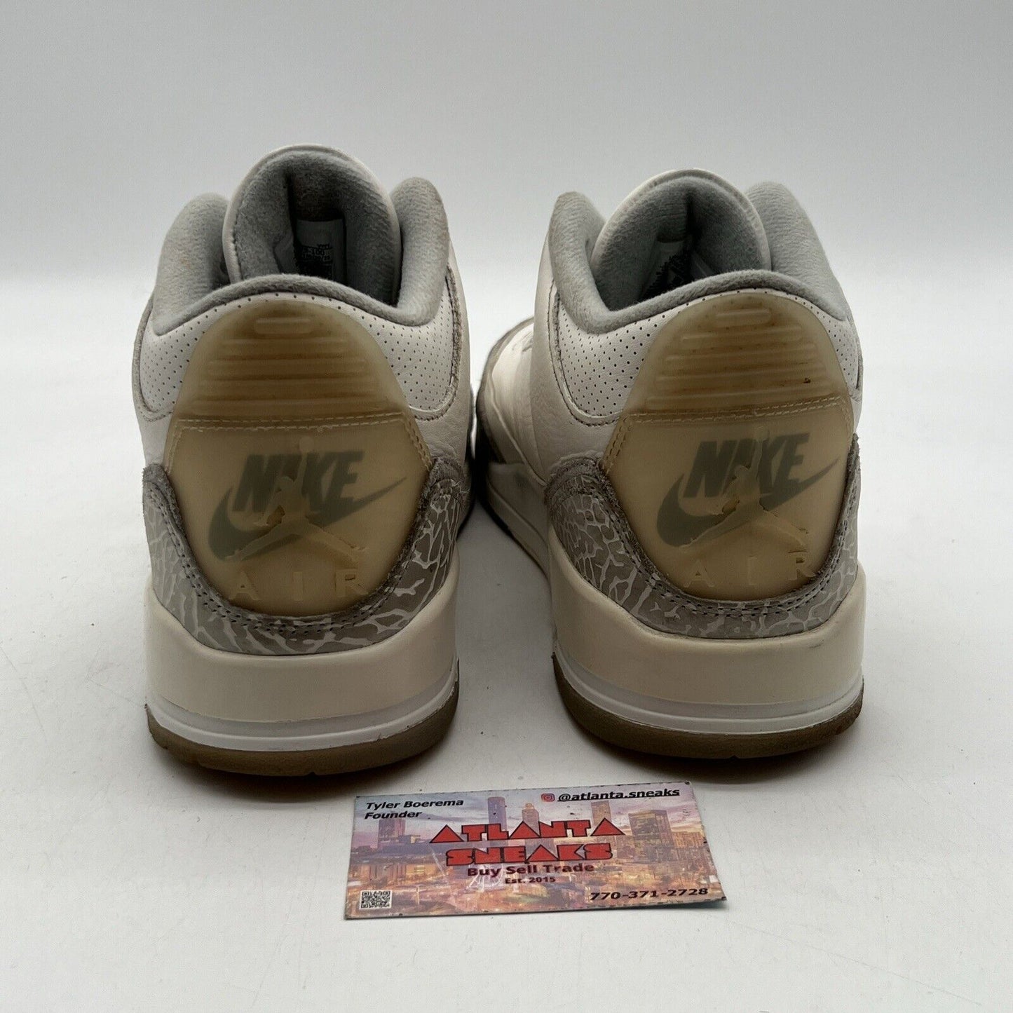 Size 10.5 - Air Jordan 3 Retro Craft Ivory/Grey White Leather (FJ9579-100)