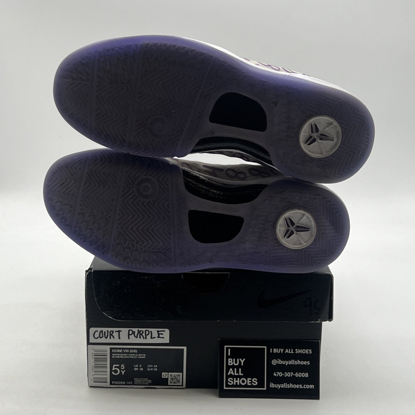 Size 5.5Y - Nike Kobe 8 Protro Court Purple (GS) (FN0266-101)