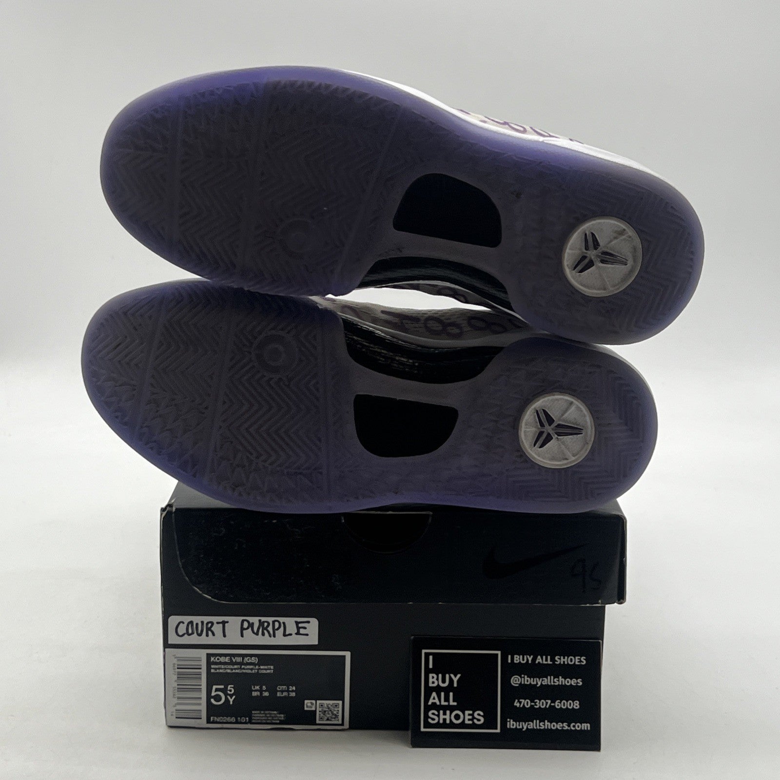 Size 5.5Y - Nike Kobe 8 Protro Court Purple (GS) (FN0266-101)