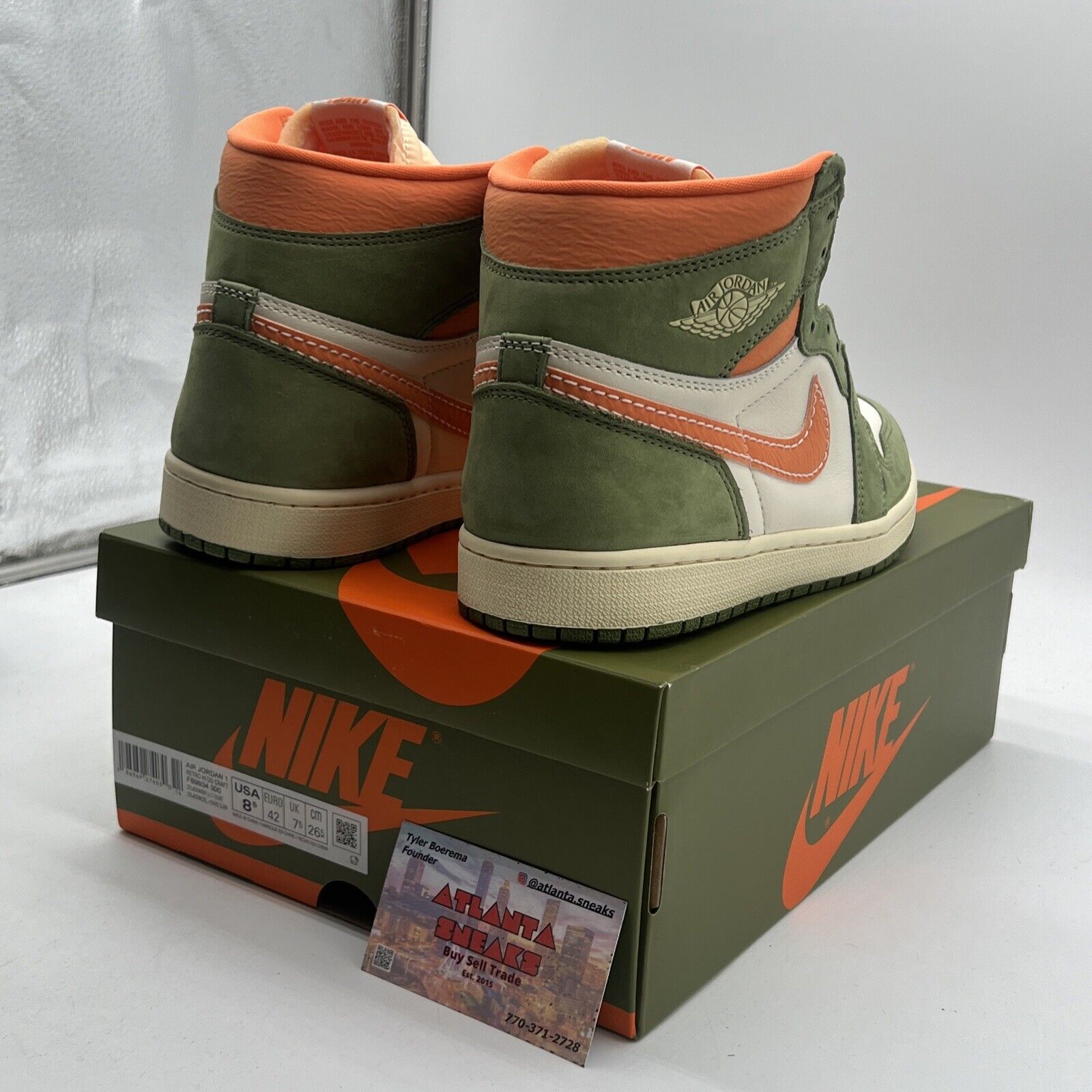 Size 8.5 - Air Jordan 1 Retro OG Craft High Celadon (FB9934-300)