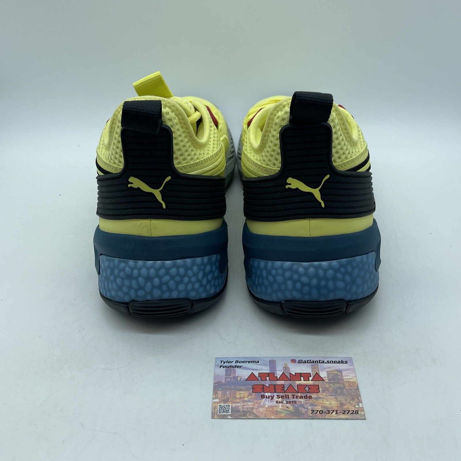 Size 13 - PUMA Uproar Spectra Yellow Black Blue Red Suede Leather  (192979-03)