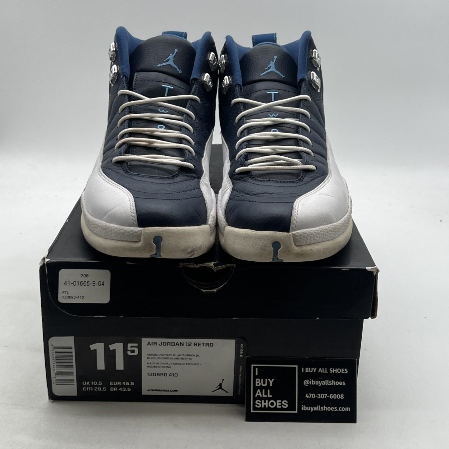 Size 11.5 - Air Jordan 12 Retro 2012 Obsidian (130690-410)